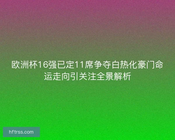 欧洲杯16强已定11席争夺白热化豪门命运走向引关注全景解析 欧洲杯16强已定11席争夺白热化豪门命运走向引关注全景解析